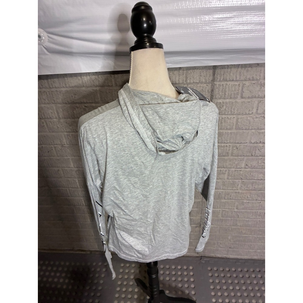 Puma Womens DryCell Heather Gray Long Sleeve Hooded Activewear Shirt XS NWT - Picture 5 of 5